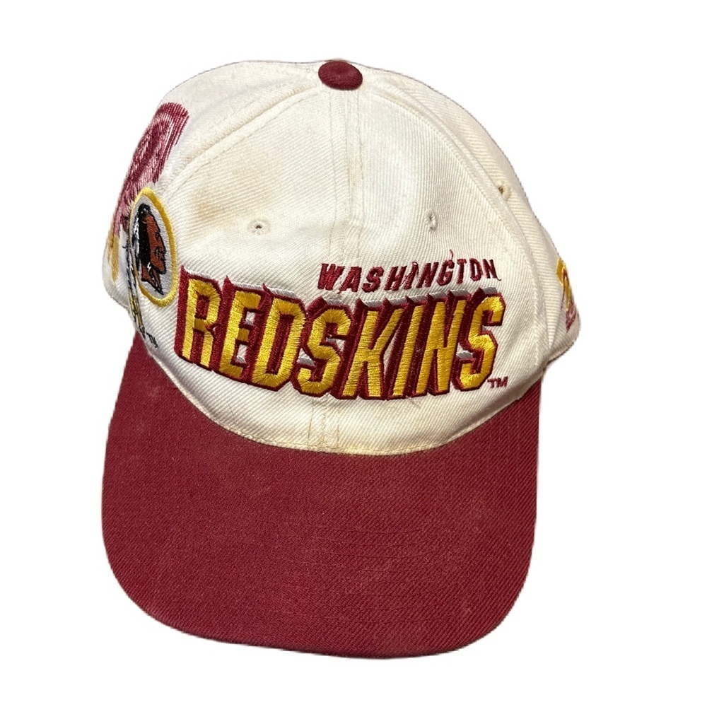 Vintage Washington Redskins SnapBack Hat NFL Pro Line Patch Red Gold